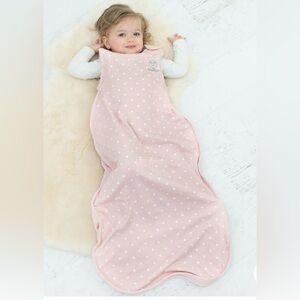 Woolino Pink Polka Dot Baby Sleep Bag